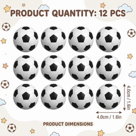 NHCDFA 12 PCS Mini Footballs, Small Football, Desktop Ornaments for Office Desk & Football Themed Party Decor, Portable Relaxation Accessories for Adults & Sports Lovers