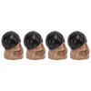 4PCS/Set Tire Valve Cap Skull Shape with Rubber Ring for