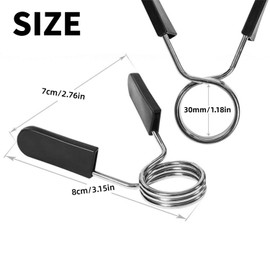 Fenglin-joy Dumbbell Bar Spring Clasp, 4 Pieces 30 mm Barbell Clasps, Barbell Clip, Dumbbell Clips for Dumbbells, Exercise, Weightlifting, Dumbbell Attachment