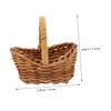 Levemolo 5pcs Handwoven Portable Basket Decorative Tiny Flower Holders with