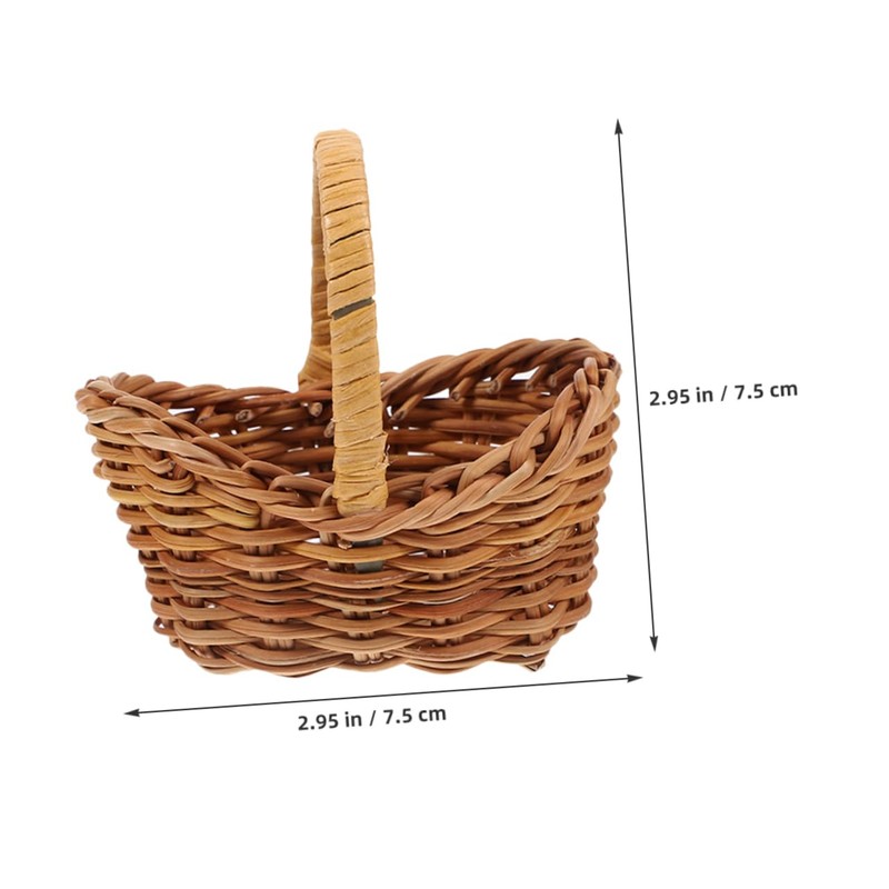 Levemolo 5pcs Handwoven Portable Basket Decorative Tiny Flower Holders with