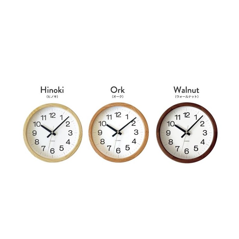 KATOMOKU Muku Clock 16 Oak km-108OARCS Wall Clock Continuous Second
