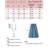 KANCY KOLE Womens High Elastic Waist Denim Skirt Lightweight Pleated