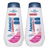 4 Talco Corporal Ammens 250g Fresco Aroma + Baby