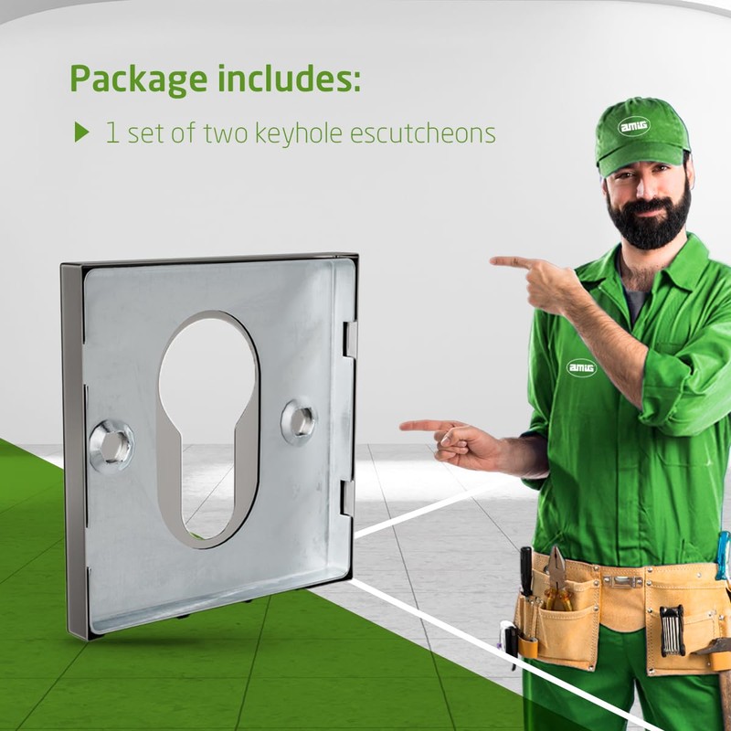 Amig - Door Escutcheon Set | Square Rosette | Matte