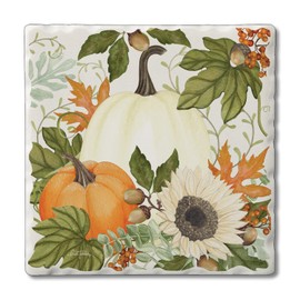 Thirstystone Farmhouse Pumpkins Single Tumbled Tile Coaster Manufactured in The USA Single Coasters to Create Your Own Collection