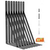 LuckIn 8-Pack Heavy Duty Shelf Bracket, 18 Inch Wall Shelf