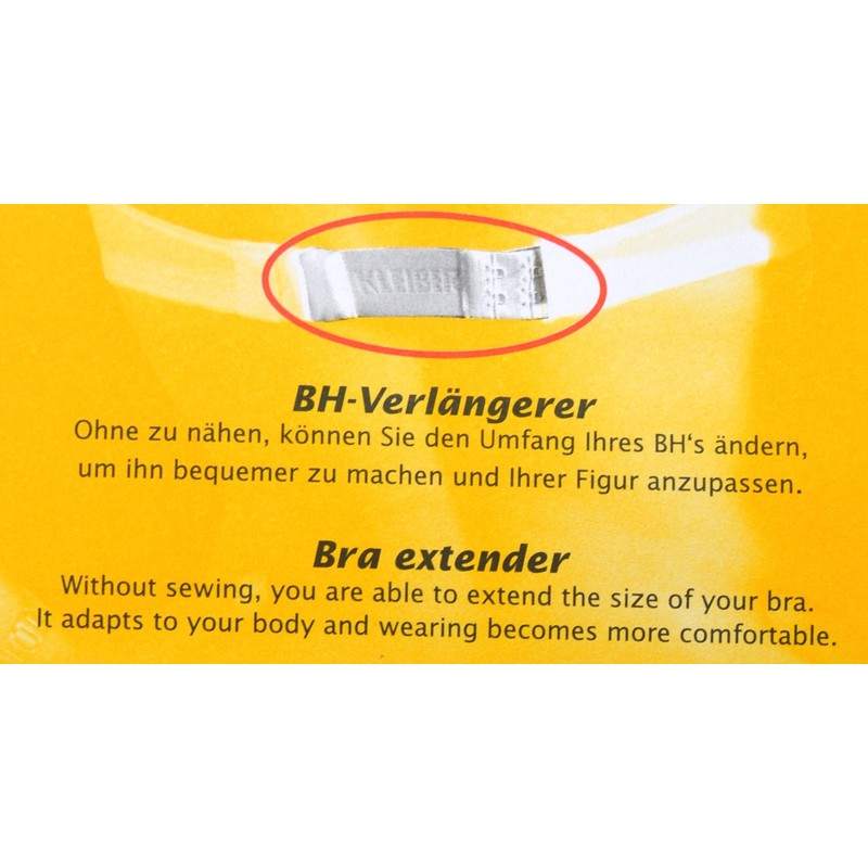 Kleiber Bra Extender up to 5cm-White-30mm-Double Hook