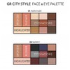 Golden Rose City Style Face & Eye Palette Göz ve