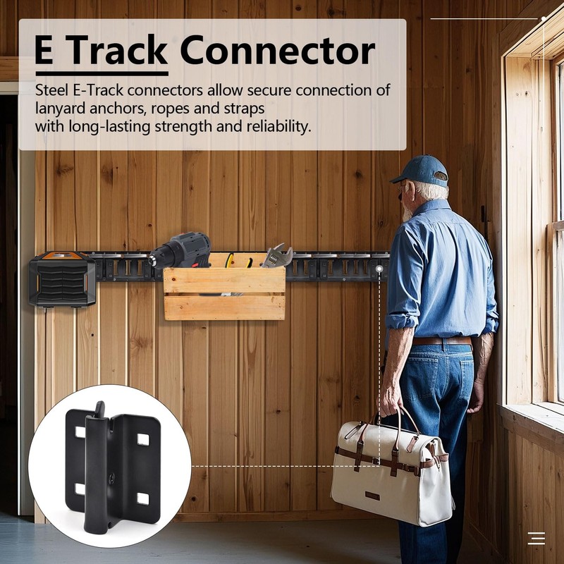 (10 Pack) E-Track Connector,Bolt-on Steel Trailer E Track Accessory Connector,Bolt-on