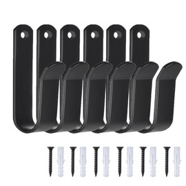 Abiyou 6 Stück Snowboard Wandhalterung, Schwarz Snowboard Halterung mit Schrauben, Snowboard Präsentationsständer, Skateboard Wandhalterung, für Snowboard, Skiboard, Longboard, Skateboard