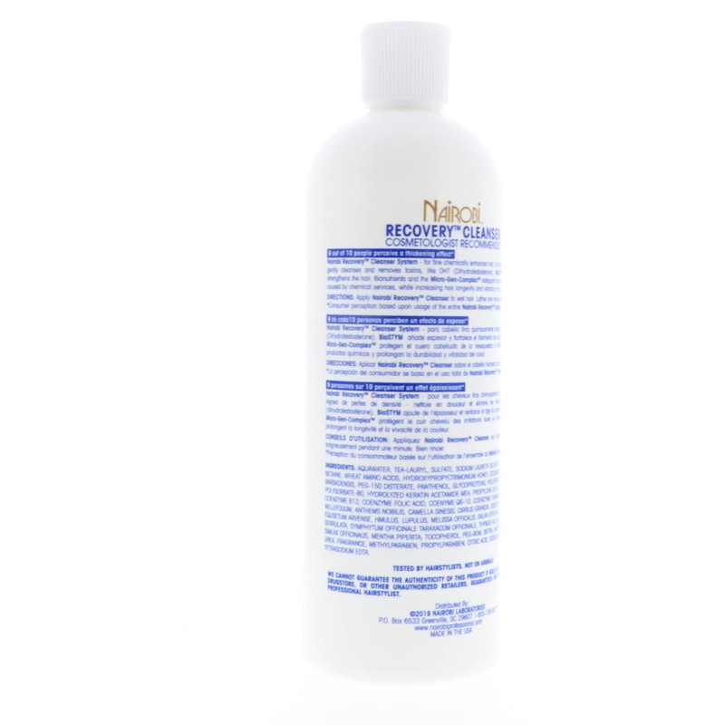 Nairobi Recovery Cleanser Shampoo for Unisex, 16 Ounce