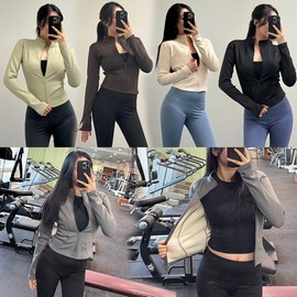 Warmtech Brushed Slim Zip-up Half-Neck Yoga Training Jacket Warmtech Brushed Slim Zip-up (Charcoal)/M