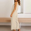 cllios Two Piece Linen Sets for Women Pants Casual Dressy