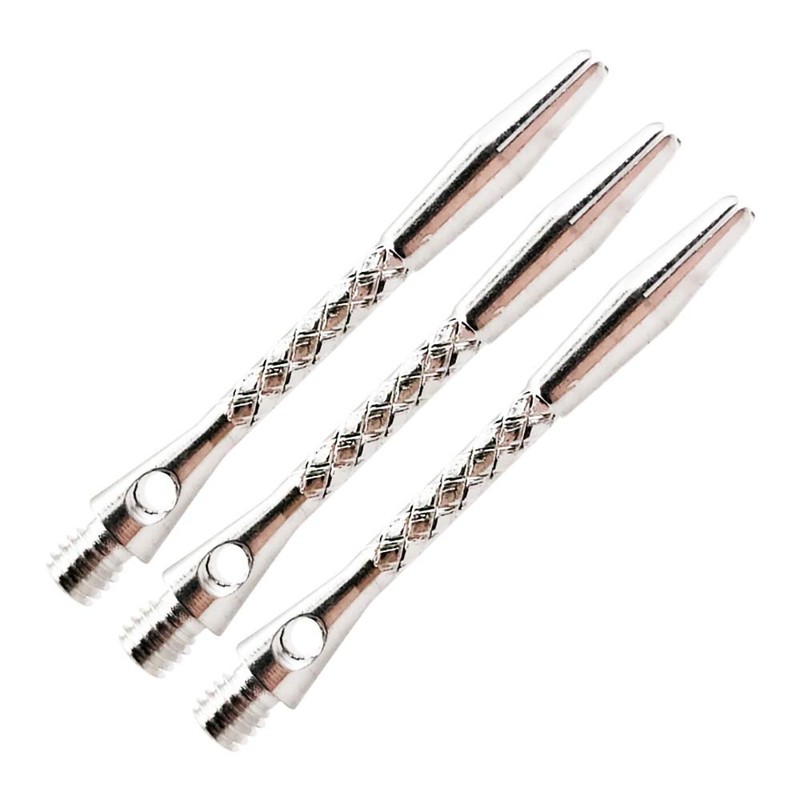 BIPY 12/Pack Dart Shafts in Black and Silver 2BA Metal