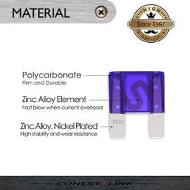 Conext Link MAXI100-10 ニッケルMAXIヒューズ10個 100A