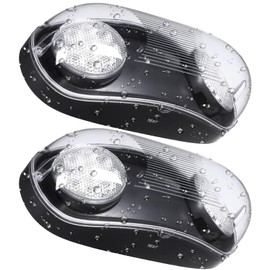 LEONLITE LED Emergency Lighting, Wet Location Emergency Light with Battery Backup, Commercial Exit Lights for Business, 2 Adjustable Heads, UL &FCC Listed, 120/277V, IP65 Waterproof, Black, Pack of 2