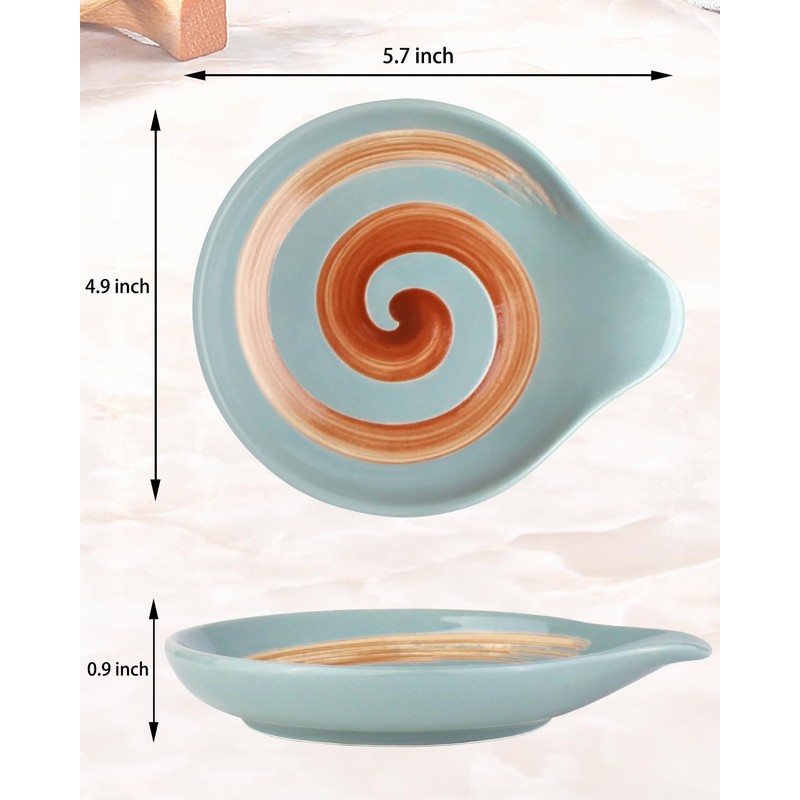 VanlonPro Ceramic Spoon Rest, 5 Inch Spoon Holder for Stove