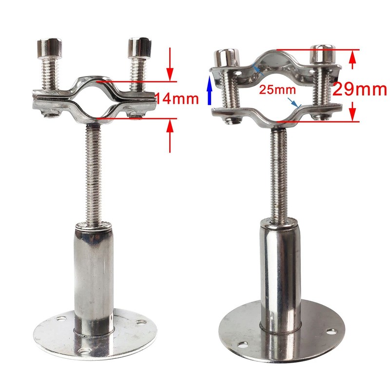 JENSWILL 2PCs Wall Mount Ceiling Pipe Support 304 Stainless Steel