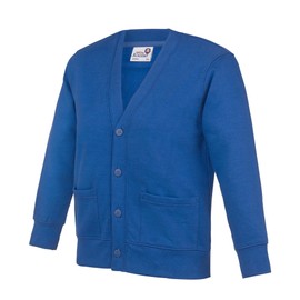 AWDis Boy's Kids Academy Cardigan School Top, Blue (Academy Royal Blue), 9-10 Years (Manufacturer Size:Large)