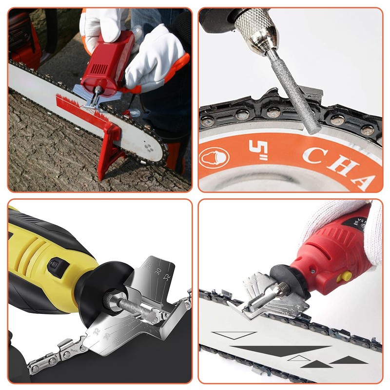 Pack of 24 Diamond Chainsaw Sharpeners, 3 Different Sizes 4/4.8/5.5