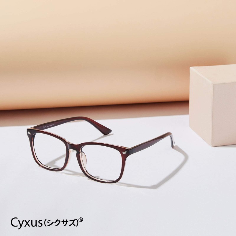 Cyxus 8082X29BAG Fashion Glasses, Unisex, Storage Bag, Wellington Frame, Clear