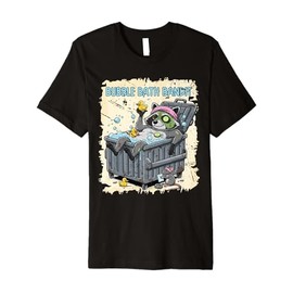 Bubble Bath Bandit Raccoon Funny Relaxing Animal Graphic Premium T-Shirt