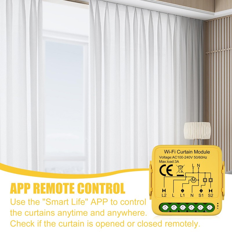 WiFi Smart Roller Shutter Switch Module, WiFi Smart Built-in Switch,