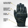 PROTEC StrikerShield Genuine Leather Removable Hard Knuckle Tactical Gloves with