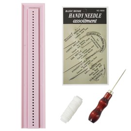 UPTTHOW Signature Punch Tools for Bookbinding Supplies with an Awl and Cradle for Starter, Plastic, Easy Scrapbooking Kits for Crafts, Notebook, Diaries, Planner, Pink