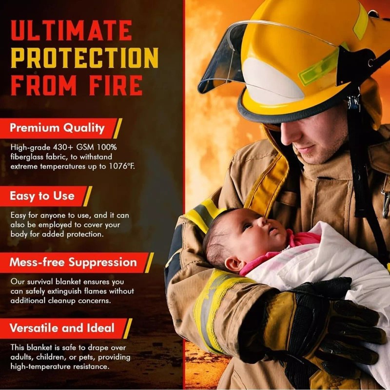 Mart Cobra Fire Blanket – Emergency Fire Suppression for Home