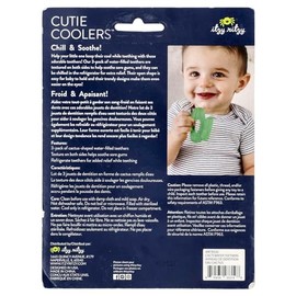 Itzy Ritzy Mordedores llenos de agua; juego de 3 mordedores de agua de cactus, enfriadores Cutie tienen textura en ambos lados para masajear las encía
