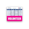 Volunteer Badge Buddy Horizontal w/Height & Weight Conversion Charts (Standard,