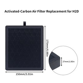 Imdinnogo 3D Printer Accessories Activated Carbon Air Filter for BambuLab H2D H2S H2C: High Adsorption Capacity - Filtering of Printing Gases Must Have Purifier Replacement
