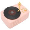 Bluetooth Speaker Stereo USB Charging Retro Turntable Design Portable Mini