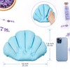 3 Pieces Inflatable Bath Pillow with Suction Cups, Terry Cloth