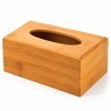 Bamboo Tissue Box Holder for Home and Office – Natural