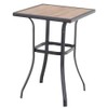 PHI VILLA Patio Bar Table, Outdoor Bar Height Bistro Table