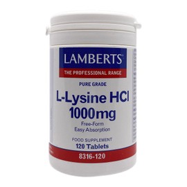 Lamberts L Lisina Hci 1000mg - 120 Tablets, Single Colour