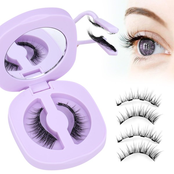 Magnetic Eyelashes with Applicator Lashes Magnetic Eyelashes Natural Look No