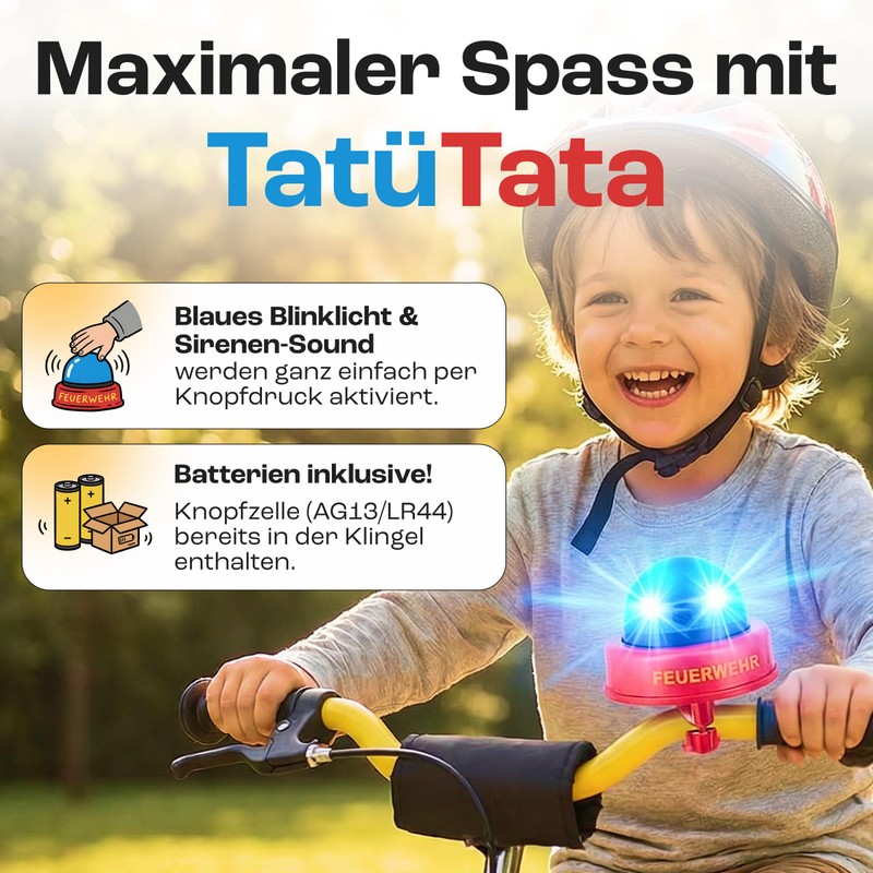 Smart-Planet Bicycle Siren - Fire Brigade Bicycle Bell - Bike