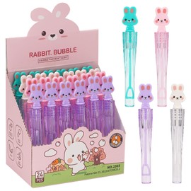 Easter Bunny Party Favors Bubble Wands for Kids Bunny Toys Gifts for Kids Easter Basket Stuffers Bubble Blowing Gadget Giveaways