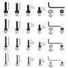 1225pcs M2 M3 M4 M5 Hexagon Socket Screws, Bolts, Nuts,