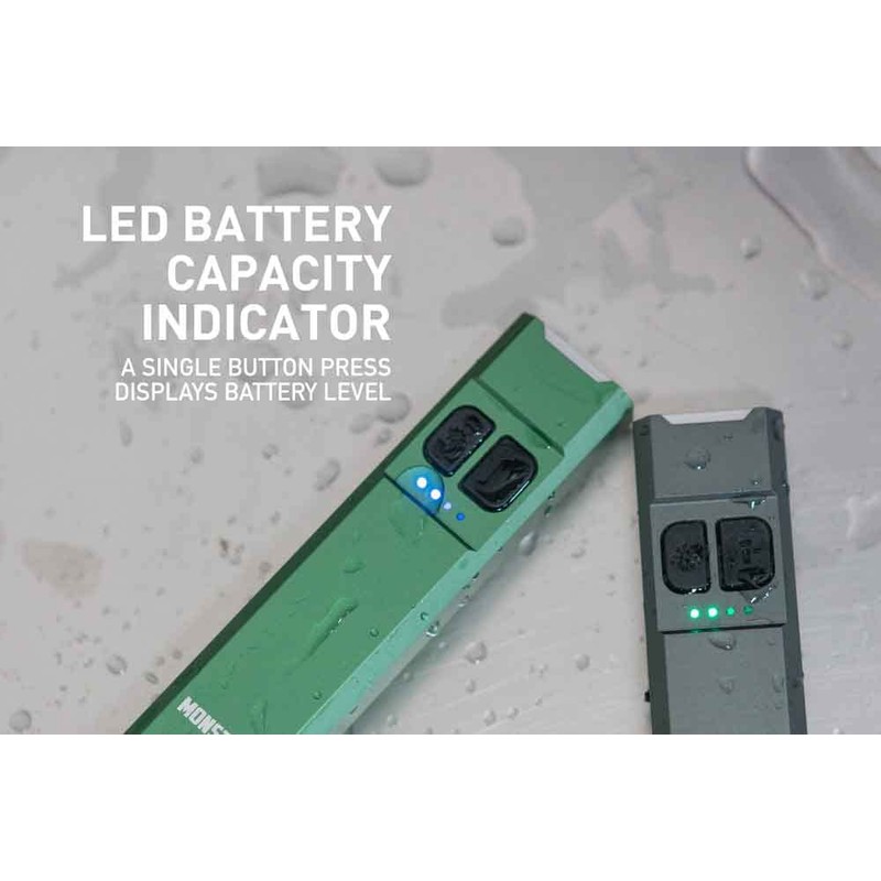 Monstrum Tracer 1000 Lumens Ultra-Slim EDC Flashlight | Forest Green