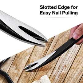 Lytool 14" Nail Puller & Cats Paw Pry Bar, Heavy Duty Cat's Claw Nail Remover with Forged CR-V Steel, Angled Chisel Tip & Non-Slip Grip for Home Renovation, Woodworking & DIY Projects