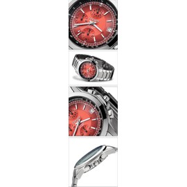 FIREFOX Shooter FFS07-105 Red Chronograph Men's Watch Safety Folding Clasp 10 ATM Water Resistant, red, Bracelet