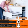 12 inch Drawer Slides 4 Pairs (8pcs) 3 fold Full