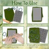 CONCHLERY 16 Sheets Tree Clay Texture Mat Lace Element 4x2.6