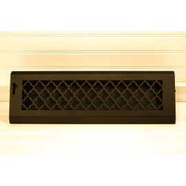 SteelCrest BTU18BBSORB Series Designer Baseboard Vent with Air-Volume Damper, Oil Rubbed Bronze