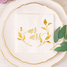 Crisky Servilletas de boda para recepción, servilletas doradas para boda, cóctel, bar, bereper, decoración de mesa de boda, ducha, suministros de fiesta, 3 capas, 100 unidades